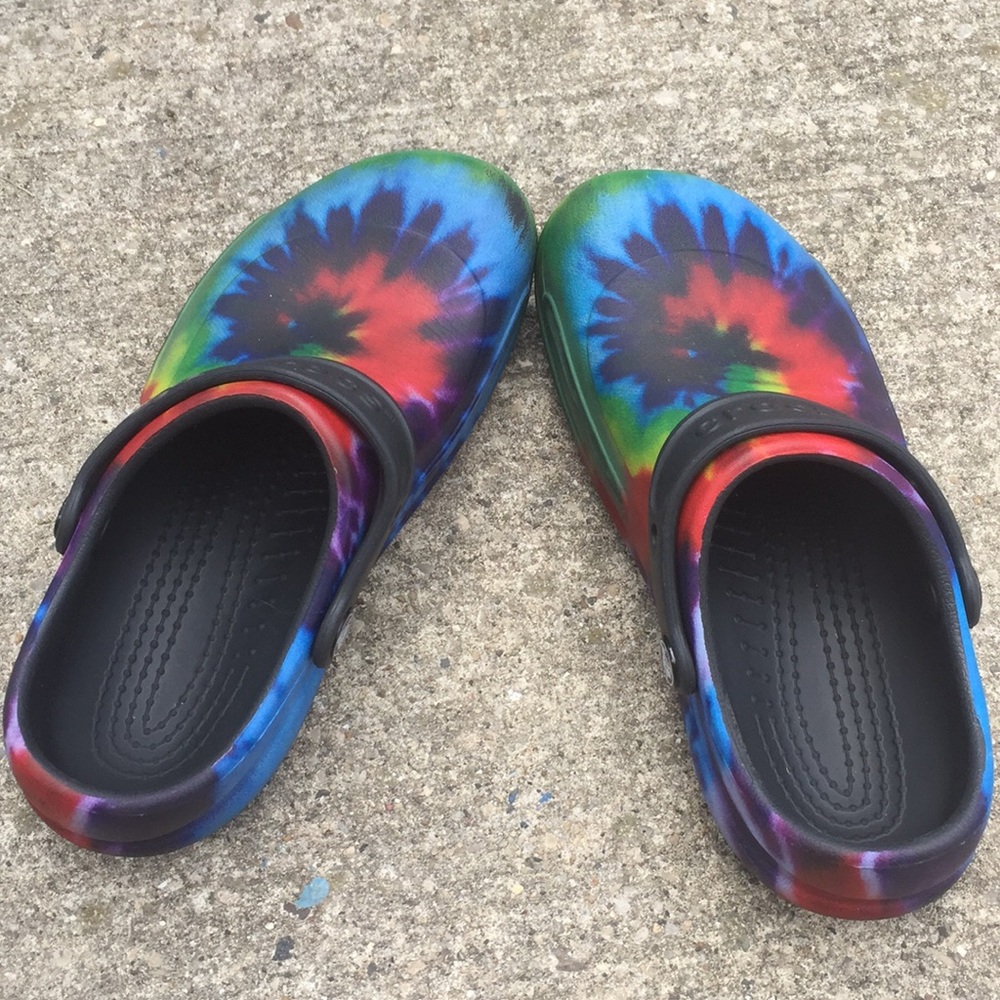 Used Tie-dye Crocs Women